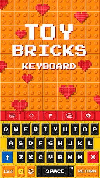 Toy Bricks RainbowKey Theme - Image screenshot of android app