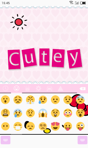 Emoji Keyboard-Cutey - عکس برنامه موبایلی اندروید
