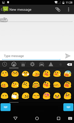 Emoji Keyboard - Black Round - عکس برنامه موبایلی اندروید