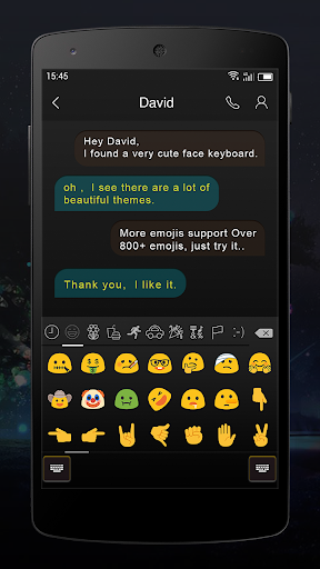 Emoji Keyboard - Black Round - عکس برنامه موبایلی اندروید