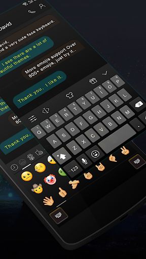 Emoji Keyboard - Black Round - عکس برنامه موبایلی اندروید