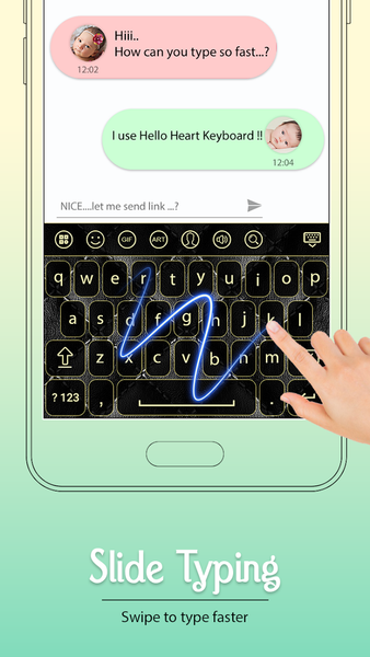 Black Leather Keyboard - Image screenshot of android app