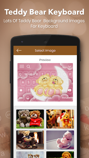 Teddy Bear Keyboard - Image screenshot of android app