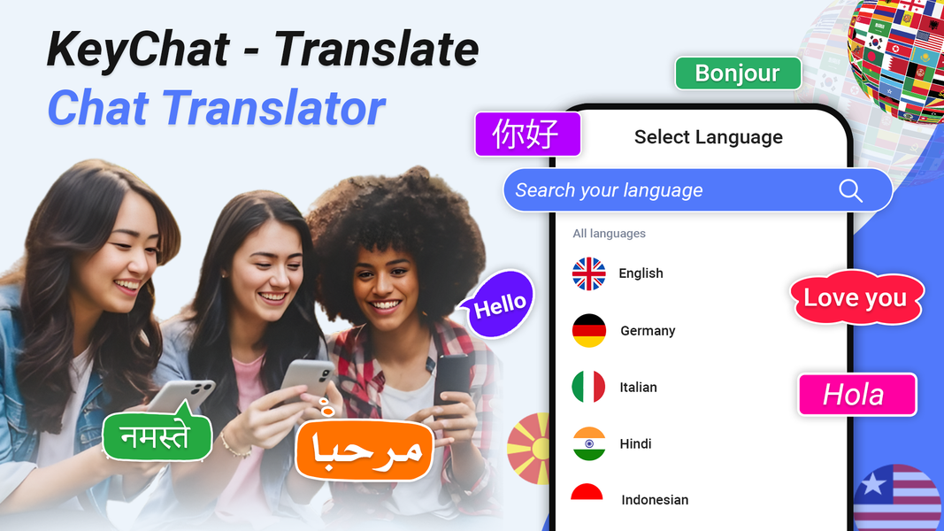 KeyChat - Translator Keyboard - عکس برنامه موبایلی اندروید