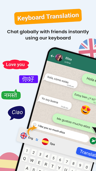 KeyChat - Translator Keyboard - عکس برنامه موبایلی اندروید