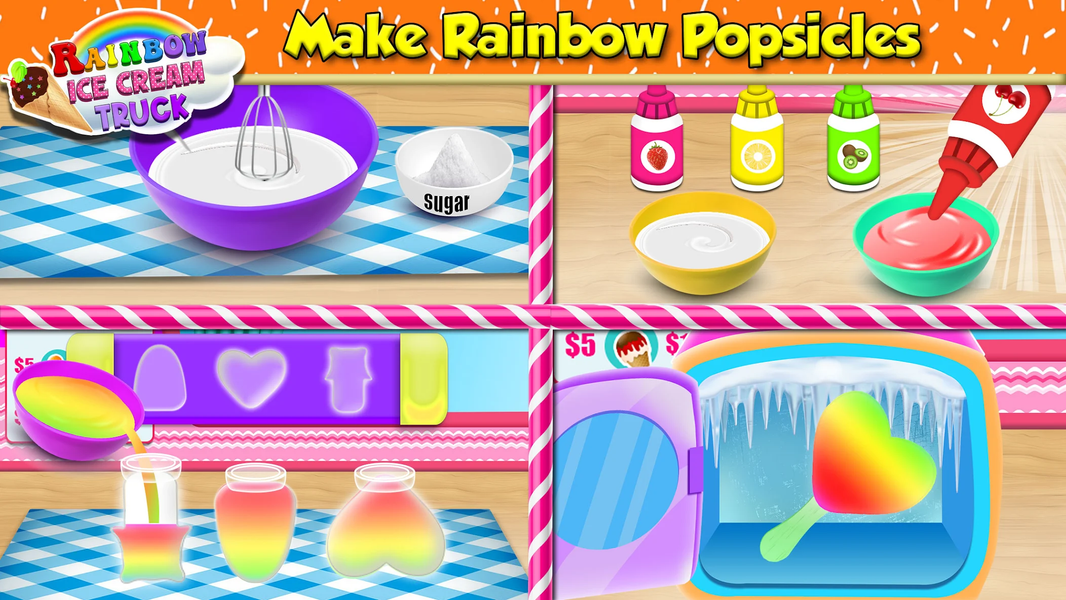 Rainbow Ice Cream Truck - Gameplay image of android game