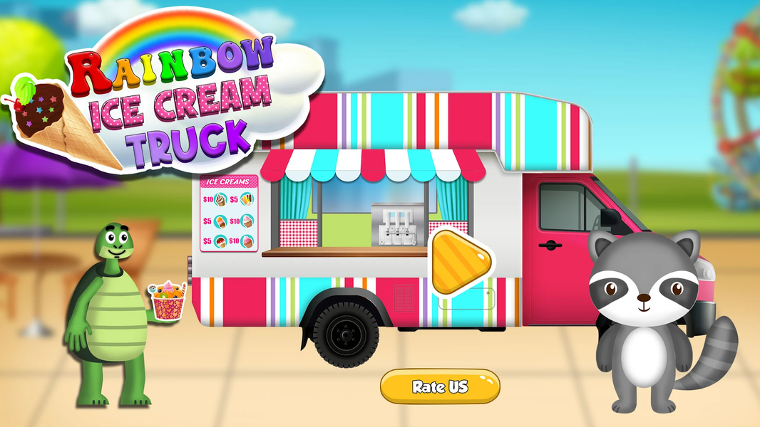 Rainbow Ice Cream Truck - Gameplay image of android game