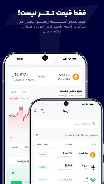 تتر چند | بهترین قیمت در صرافی‌ها - عکس برنامه موبایلی اندروید