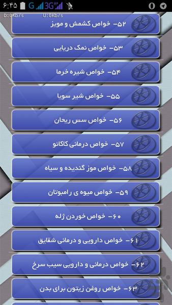 خواص میوه ها - عکس برنامه موبایلی اندروید