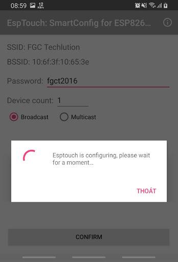 EspTouch: SmartConfig for ESP8266, ESP32 - Image screenshot of android app