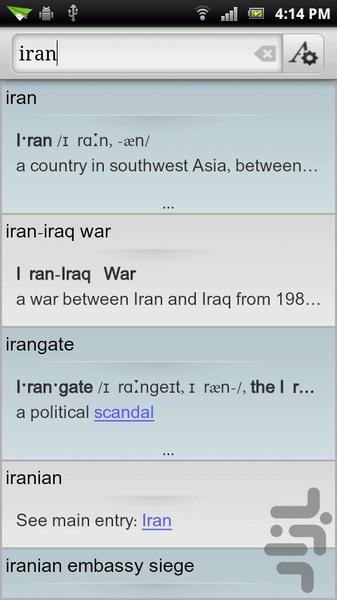 ویکی واژه لانگمن - Image screenshot of android app