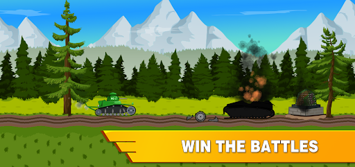 Tank Battle War 2d: vs Boss - Gameplay image of android game