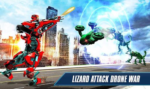 Drone Robot Lizard Robot Game - Gameplay image of android game