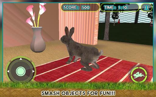 Pet Rabbit Vs Dog Attack 3D - Gameplay image of android game