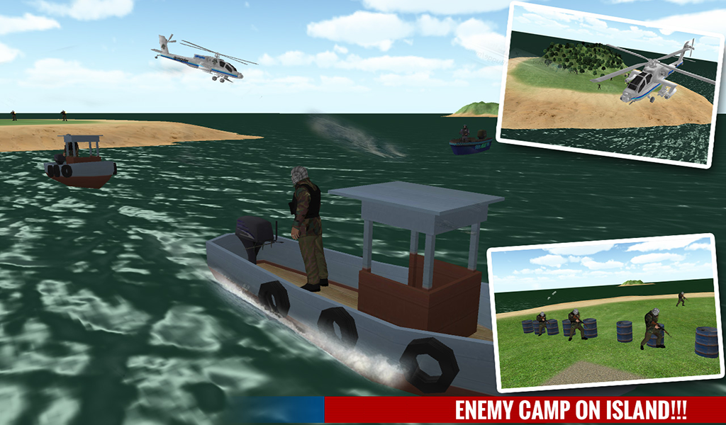 Police Boat Shooting Games ۳D - عکس بازی موبایلی اندروید