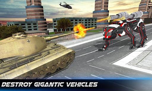 US Police Dog Robot Car Game - Gameplay image of android game