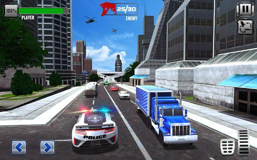 US Police Transform Robot Car Cop Eagle game - Gameplay image of android game