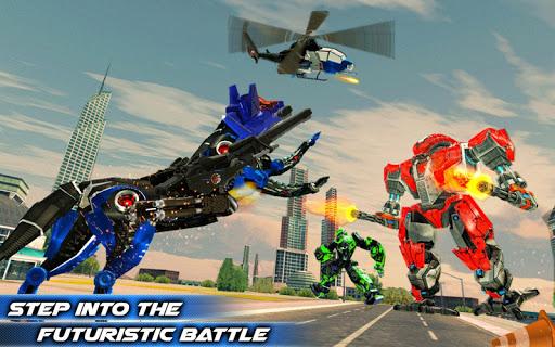 Wolf Robot Police Copter Games - Gameplay image of android game