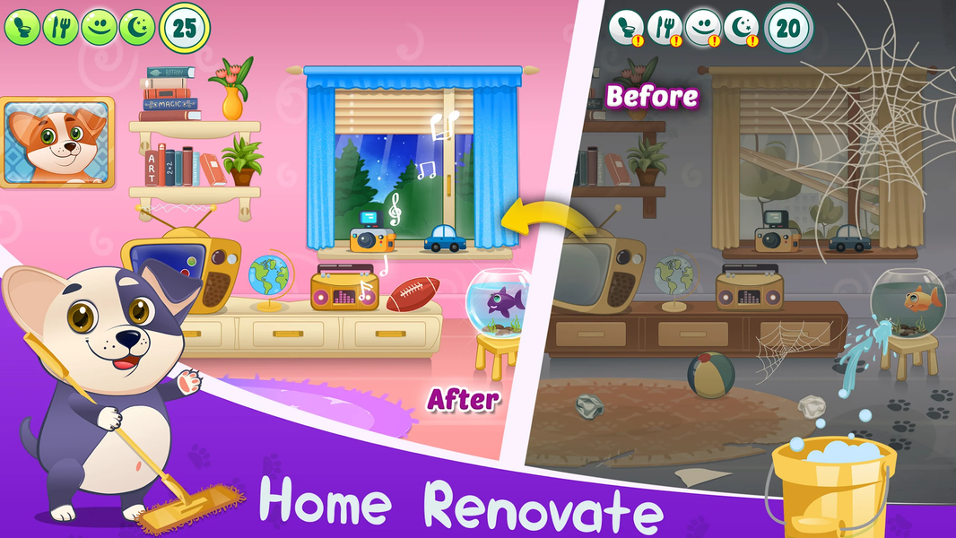 Charlie - My Virtual Pet Dog - عکس بازی موبایلی اندروید