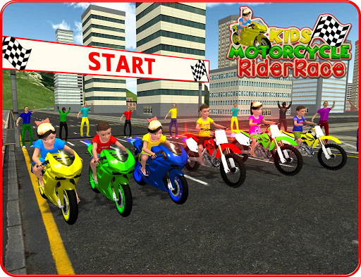 Kids MotorBike Rider Race 3D - عکس بازی موبایلی اندروید