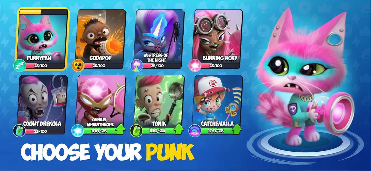 Donut Punks: Online Epic Brawl - Gameplay image of android game