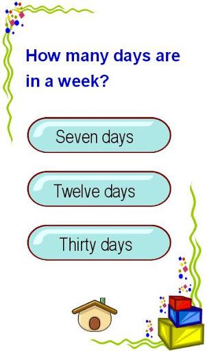 Learn days of week and months - Gameplay image of android game