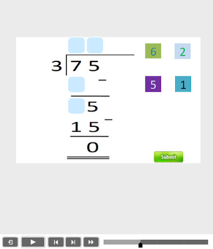 How to do long division math - Gameplay image of android game