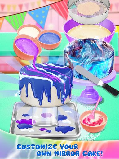 Galaxy Mirror Glaze Cake - Sweet Desserts Maker - Gameplay image of android game