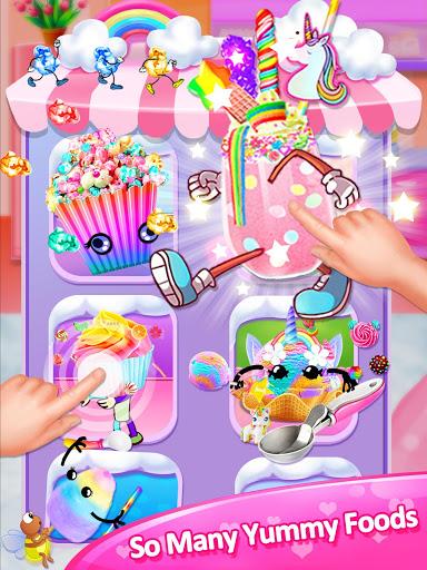 Unicorn Fair Food Chef - Rainbow Food Galaxy - Gameplay image of android game