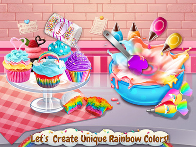 Rainbow Ice Cream Kitchen Van 3D - Unicorn Party Food Maker & Ice