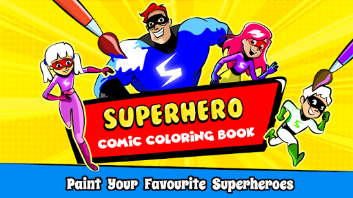 Superhero Coloring Book Games - Gameplay image of android game