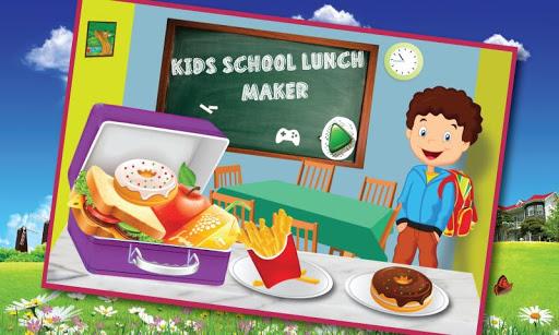 Kids school lunch food maker - Gameplay image of android game