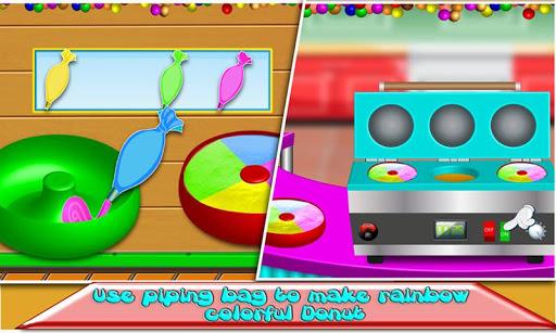 DIY Rainbow Donut Maker Salon - Gameplay image of android game