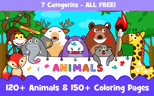 Animals for kids: Color & Draw - Gameplay image of android game