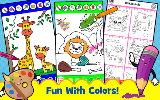 Animals for kids: Color & Draw - عکس بازی موبایلی اندروید