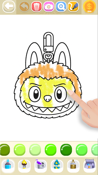 Labubu Coloring Pages Glitter - Image screenshot of android app