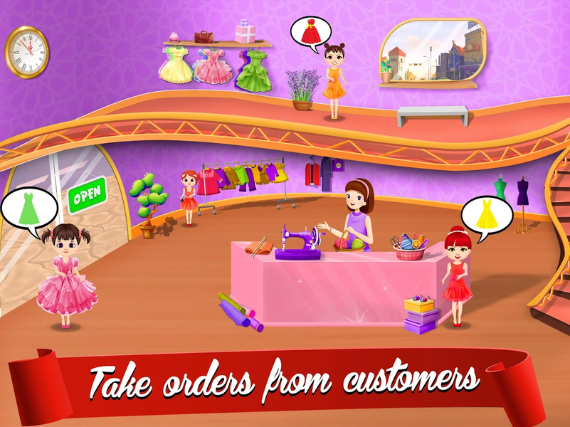 Cute Dress Maker Tailor Shop - Gameplay image of android game