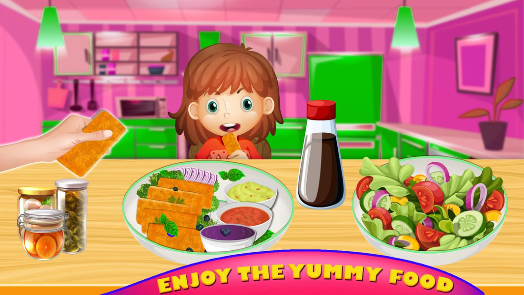 Fish Stick:Cooking Craze Games - Gameplay image of android game