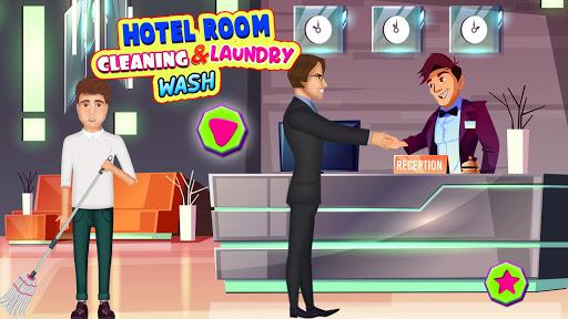 Hotel Room Cleaning & Laundry - Gameplay image of android game