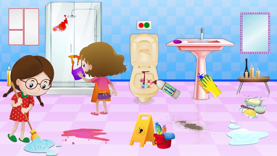 Messy Home Mansion Cleaning - Gameplay image of android game