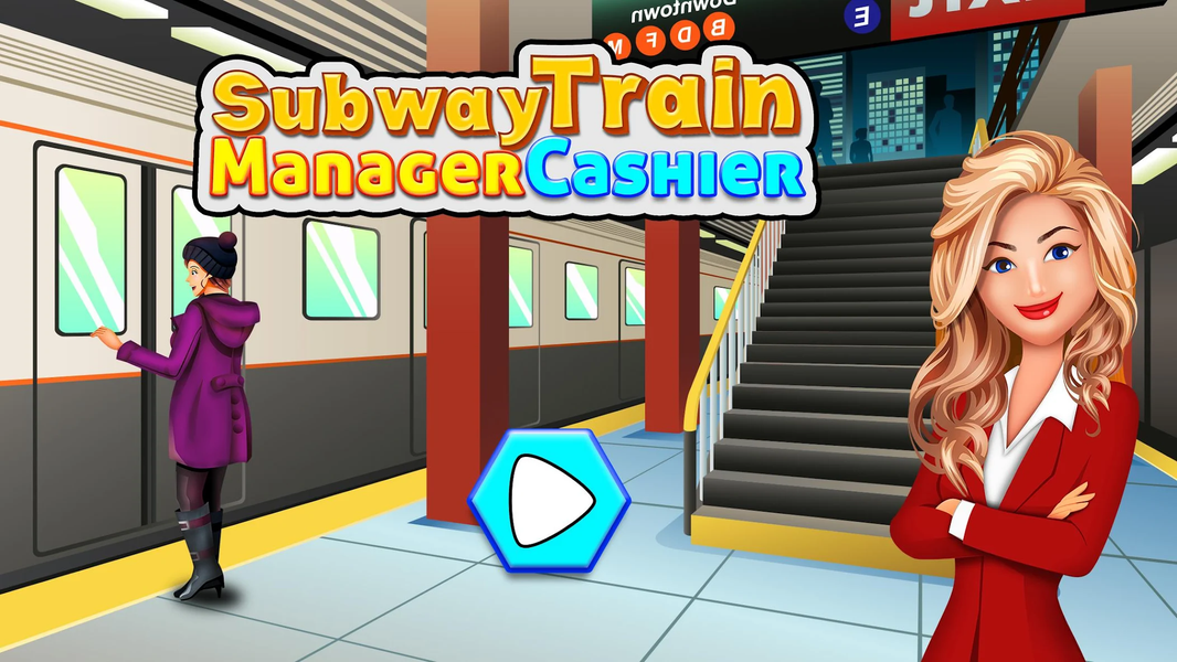 Subway Train Manager Cashier - Gameplay image of android game