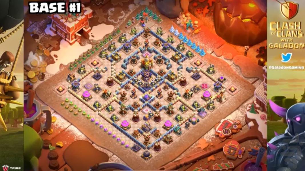 بهترین نقشه های کلش :: تاون هال 16 - Image screenshot of android app