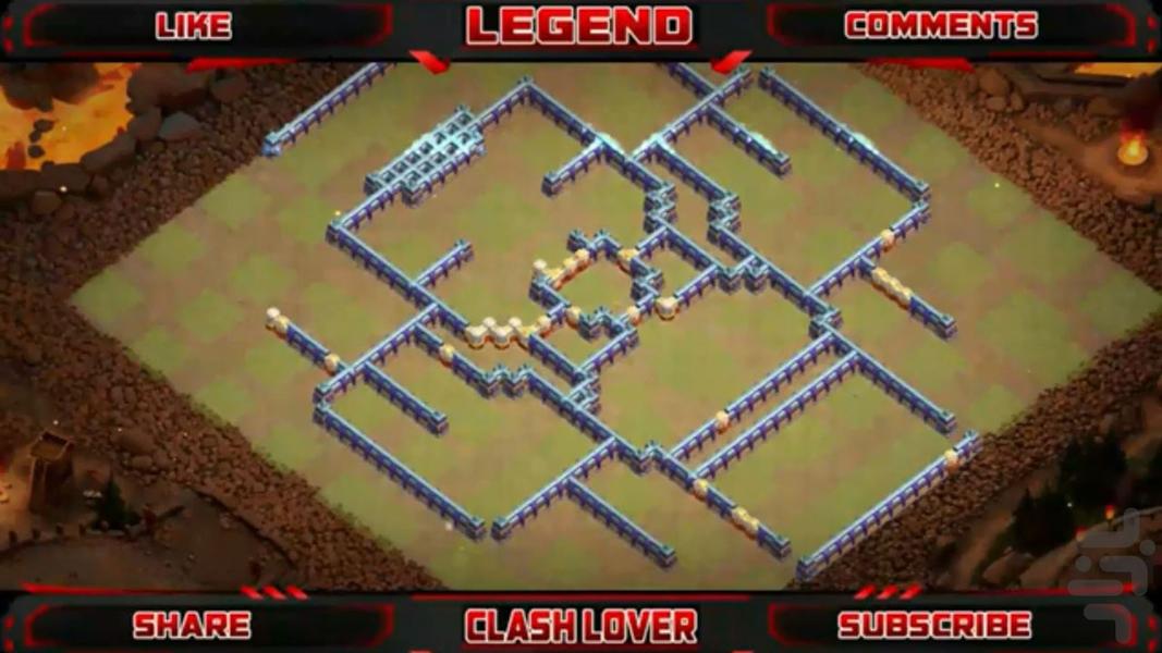 بهترین نقشه های کلش :: تاون هال 16 - Image screenshot of android app