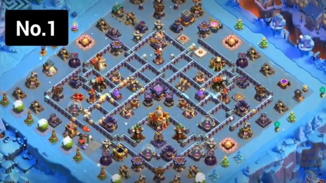 بهترین نقشه های کلش :: تاون هال 16 - Image screenshot of android app