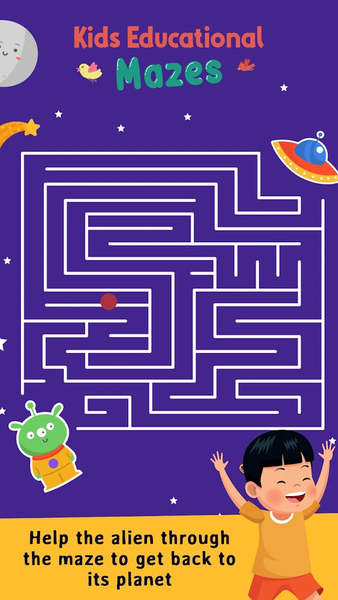 Kids Educational Mazes Puzzle - Gameplay image of android game