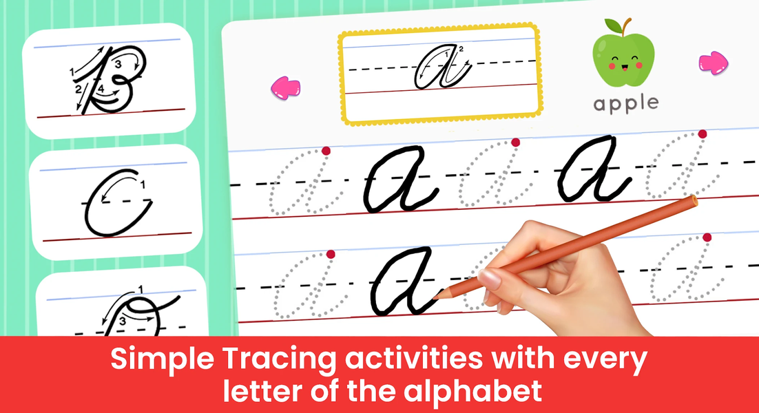 Cursive Writing Learn to Write - عکس بازی موبایلی اندروید