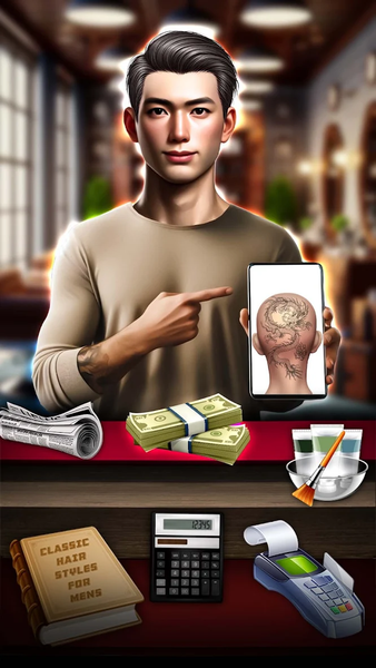 Barber Shop Hair Cut Simulator - Gameplay image of android game