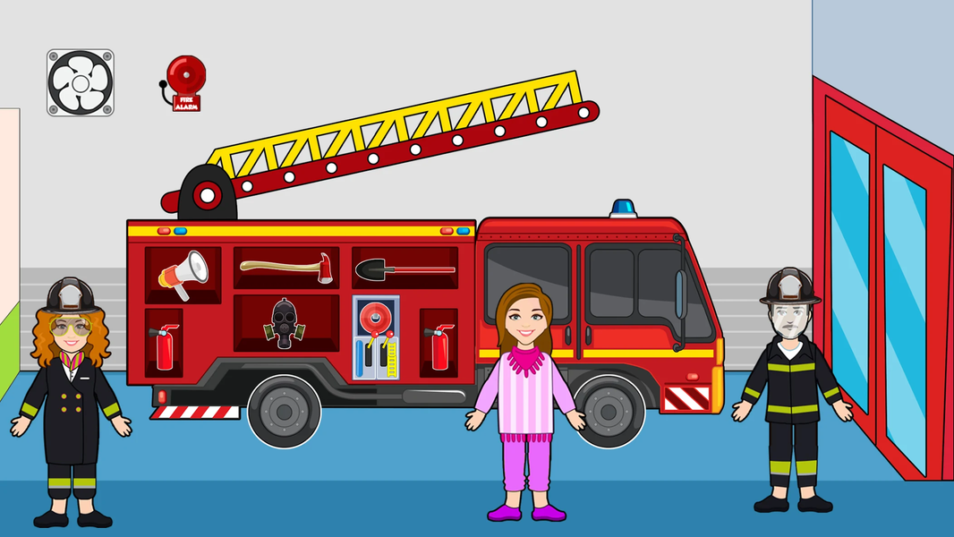 Firefighter Fire Truck Games - Gameplay image of android game