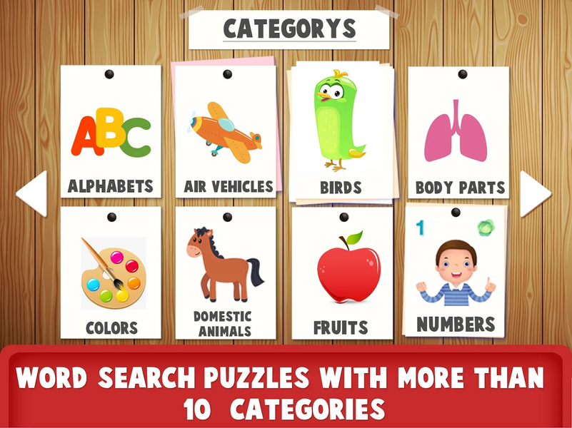 Word Search For Kids Games - Gameplay image of android game