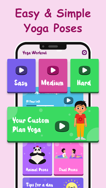 Yoga for kids workout - عکس برنامه موبایلی اندروید